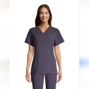 Health Pro Heart scrub set,top & pants,grey,S